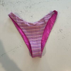 L Space Pique striped bikini bottoms size small